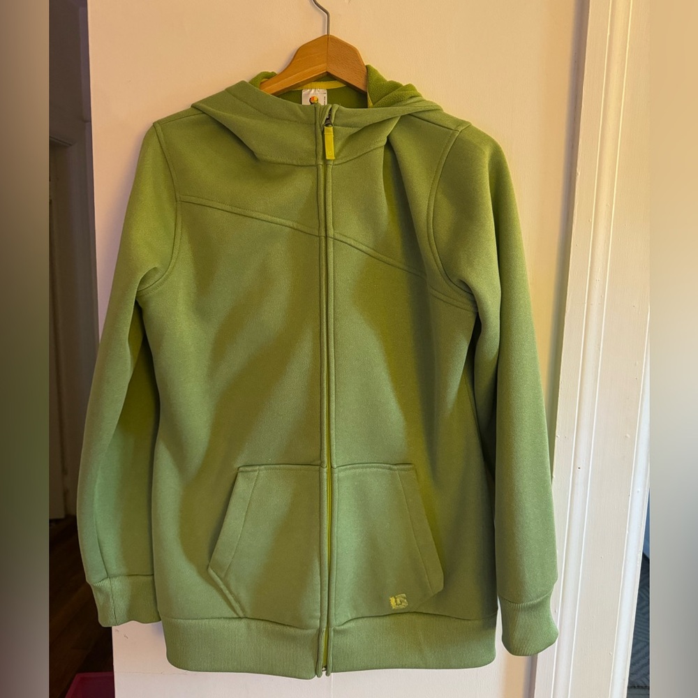 Burton women’s XL dry ride green hoodie zip up